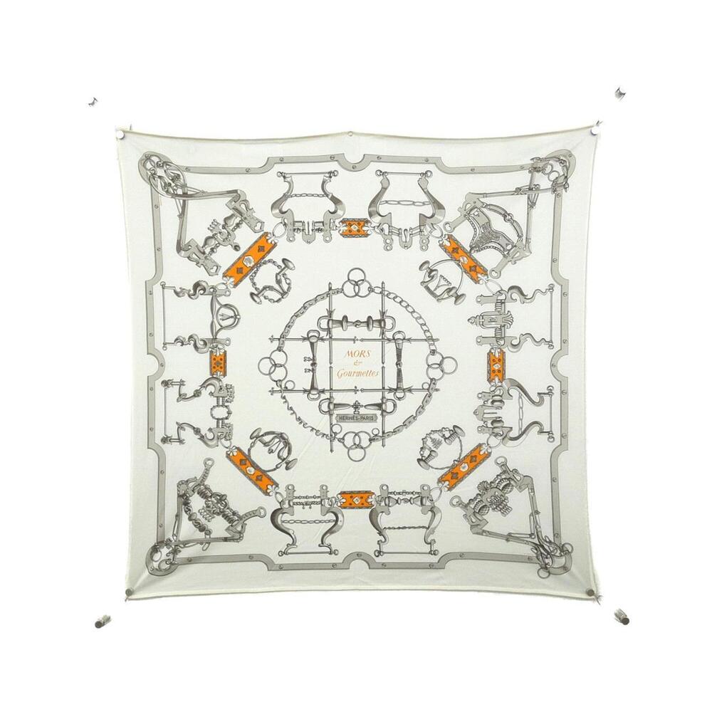Hermes MORS ET GOURMETTES Smooth Carre Scarf Muffler
